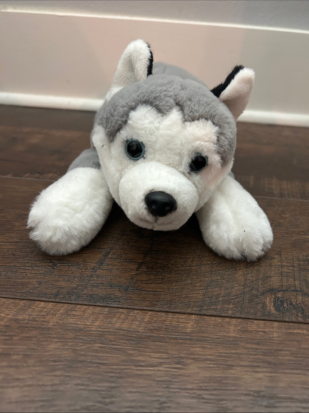 FAO Schwarz Gray & White Plush Husky!!! 🩶🤍🖤
